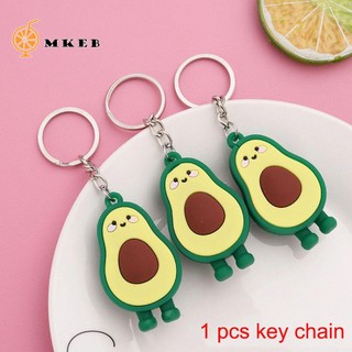 MKEB Móc Chìa Khóa Cao Su Mềm Hình Quả Bơ Đáng Yêu
