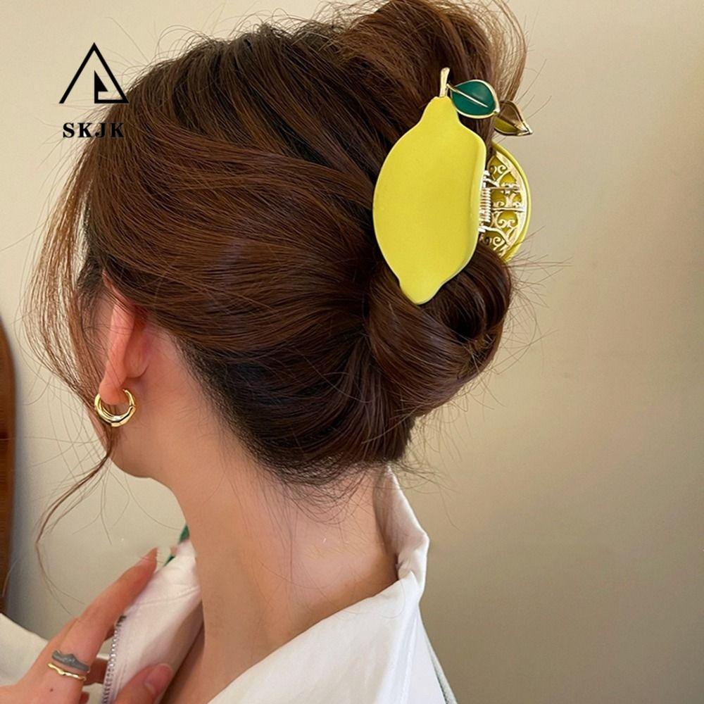 Kẹp Tóc Kim Loại Hình Trái Cây / Cá Mập Thanh Lịch Cho Nữ