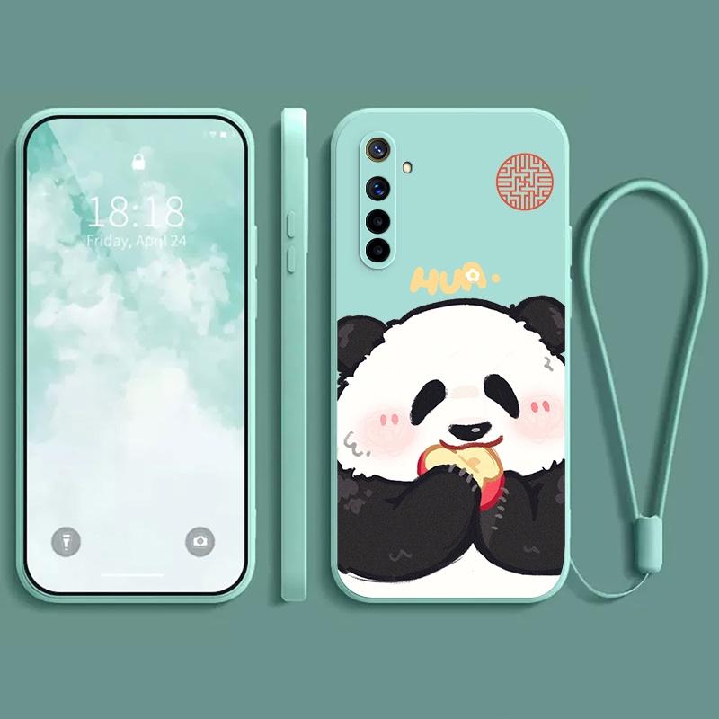 Ốp lưng REALME 6 REALME Narzo REALME 6 PRO REALME 6 REALME Narzo REALME 6 PRO Ốp điện thoại dẻo Gấu trúc mắn