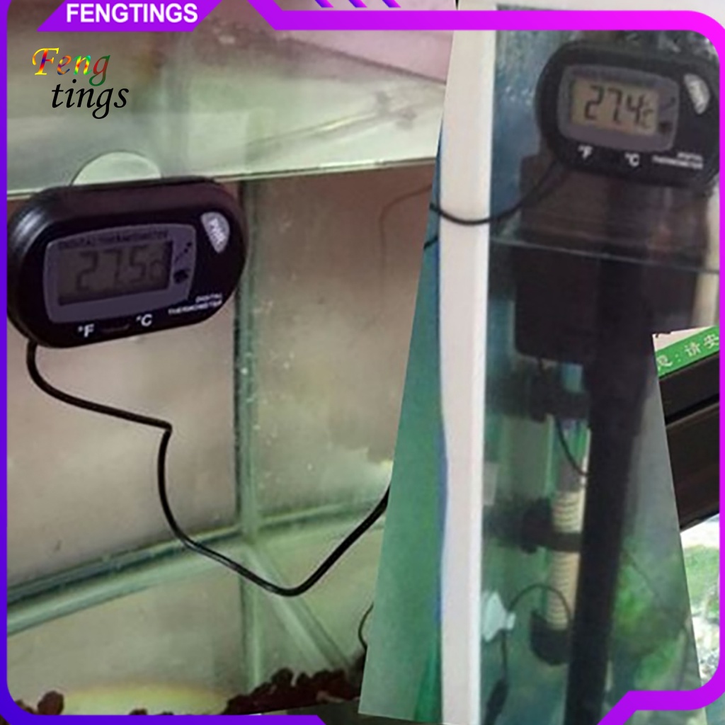 Nhiệt Kế Kỹ Thuật Số Bằng Nhựa Chống Thấm Nước Có Màn Hình LCD Cho Bể Cá