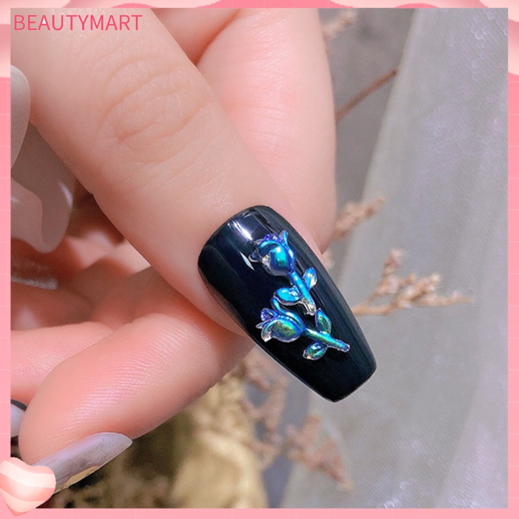 Bộ 30 Bông Hoa Hồng 3D Bằng Nhựa Resin Dễ Thương Dùng Trang Trí Móng Tay