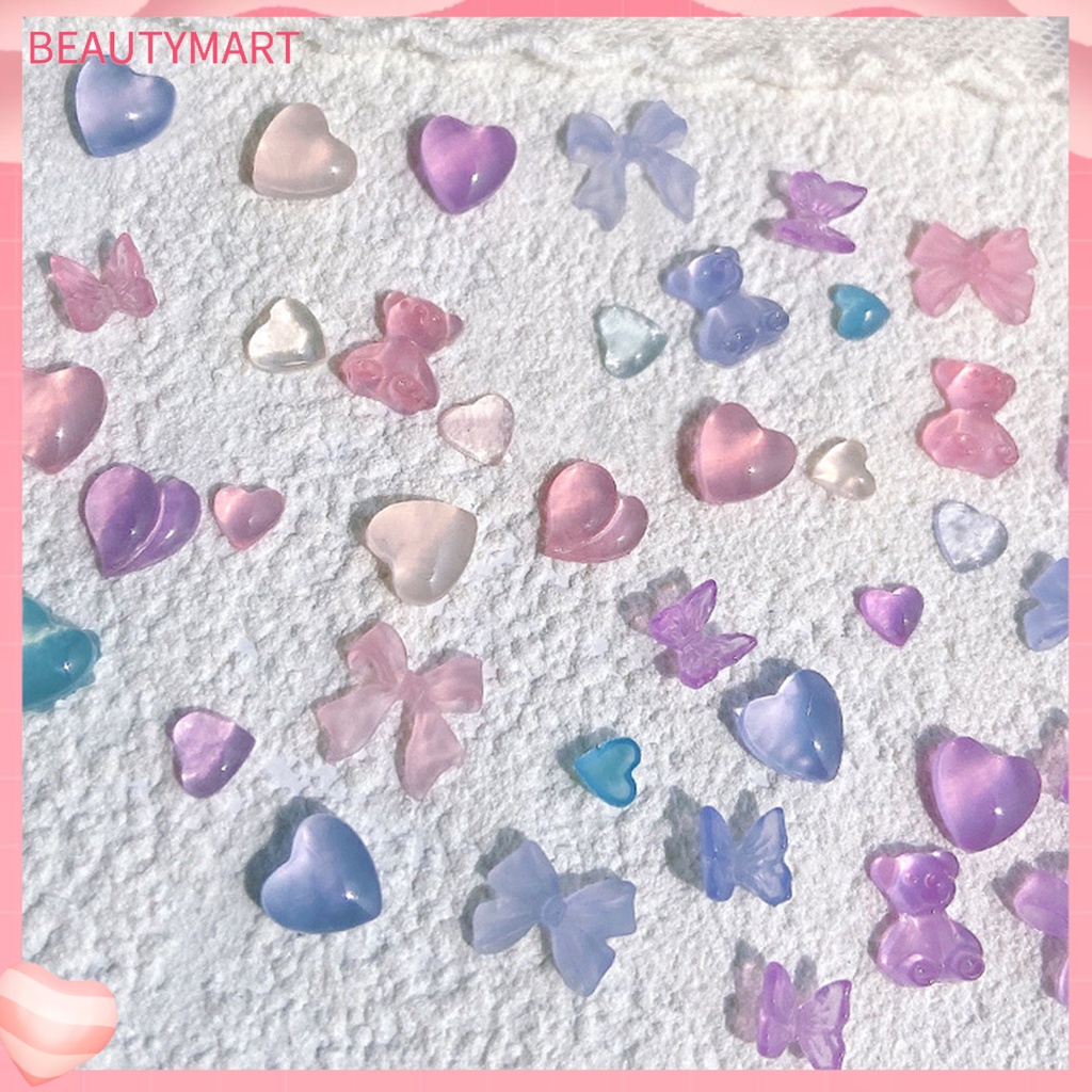 1 Hộp Phụ Kiện Trang Trí Móng Tay 3D Bằng Nhựa Resin Màu Sắc Sống Động Dễ Phối Đồ Dành Cho Nữ