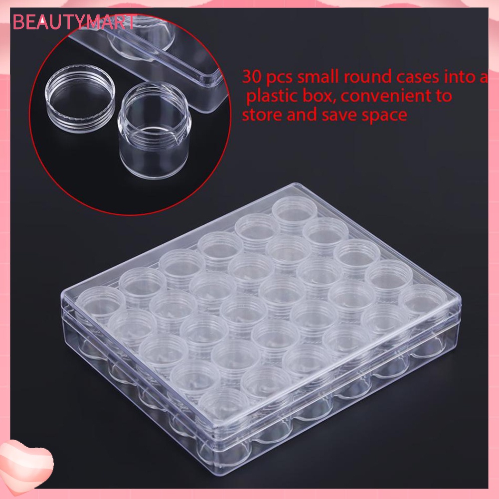Set 30 Hộp Nhựa Trong Suốt Đựng Trang Sức / Móng Tay Tiện Dụng