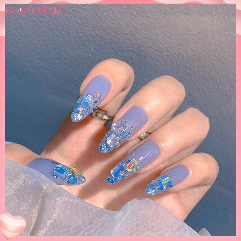 Bộ 100 Hạt Đá Vuông Siêu Nhẹ Dùng Trang Trí Móng Tay DIY