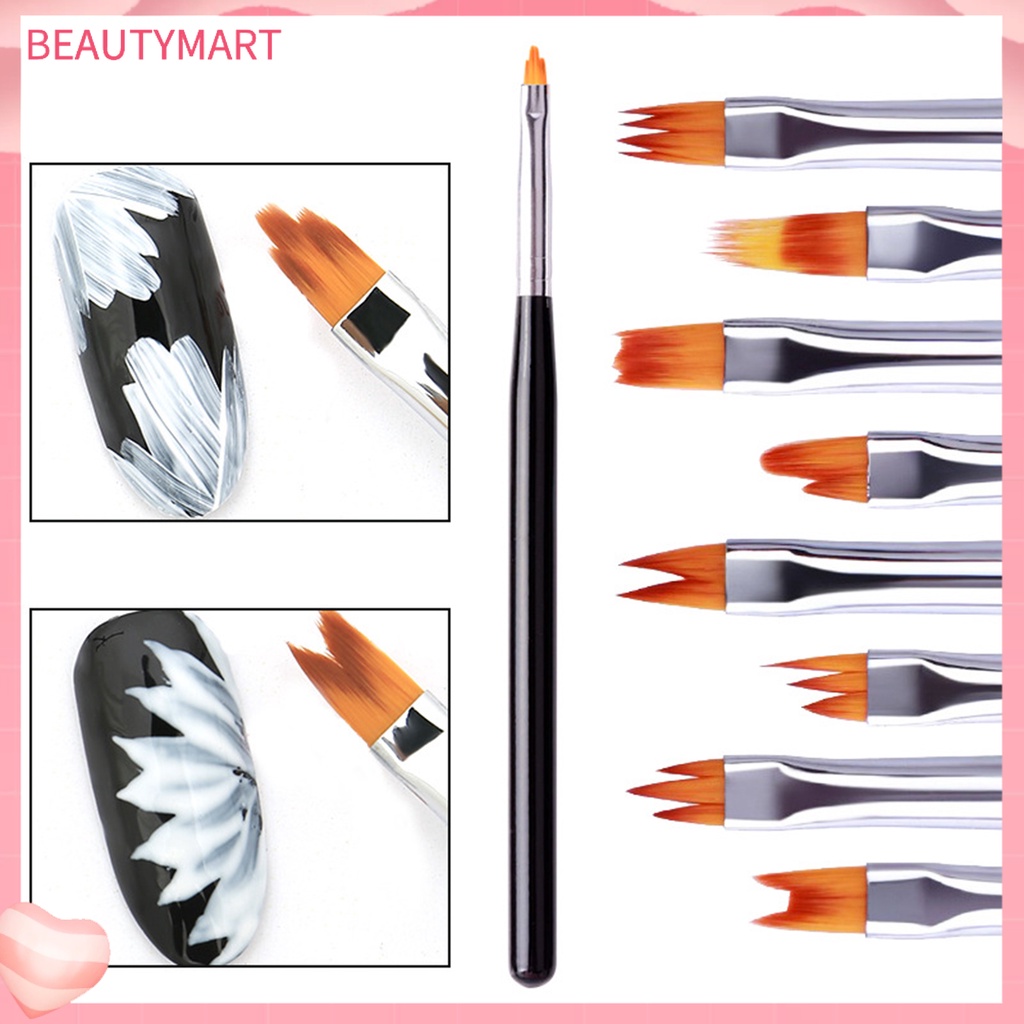 Cọ Vẽ Trang Trí Móng Tay Nghệ Thuật Hình Cánh Hoa Tay Cầm Ngắn Đa Dạng