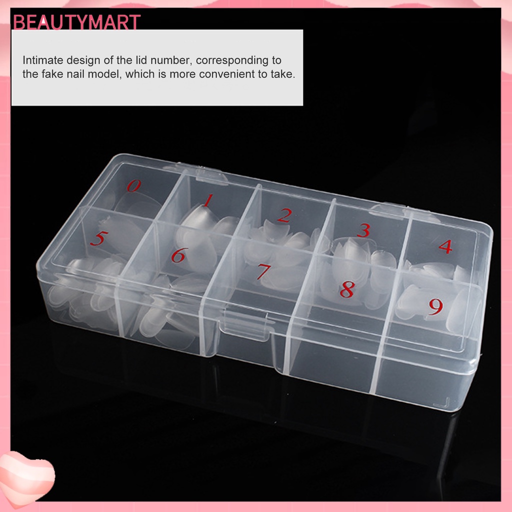 Hộp Đựng Phụ Kiện Trang Trí Móng Tay 10 Ngăn Trong Suốt Đa Năng