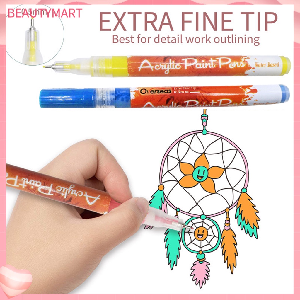 Bút Vẽ Móng Nghệ Thuật Nhanh Khô Chống Thấm Nước Nhiều Màu Sắc Dành Cho Salon