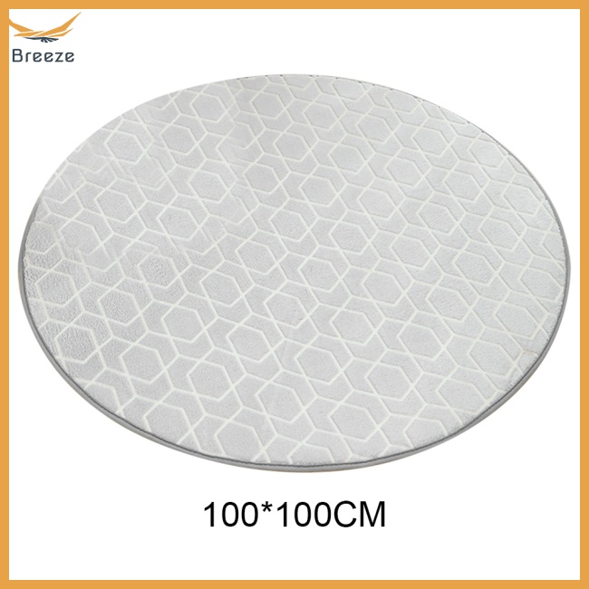 Thảm Lót Sàn Hình Tròn Bằng Vải Flannel Chống Trượt Phong Cách Hiện Đại