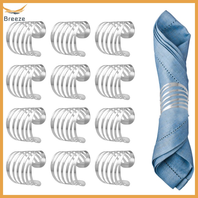 Set 12 Giá Đỡ Khăn Ăn Khoét Lỗ Dùng Trang Trí Tiệc Cưới / Lễ Tạ Ơn / Giáng Sinh