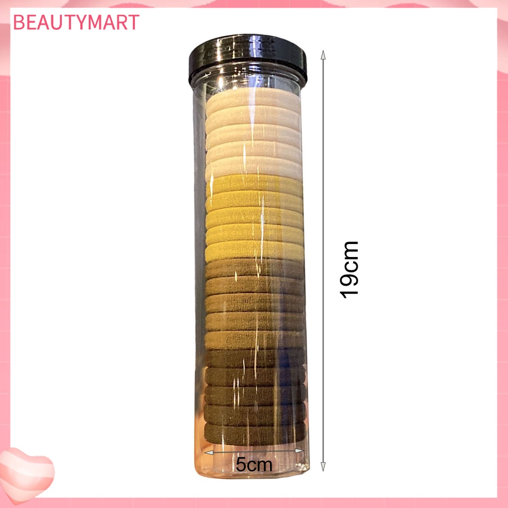 Bộ 20 Dây Cột Tóc Màu Trơn Độ Co Giãn Cao Chống Trượt Mềm Mại Dành Cho Nữ