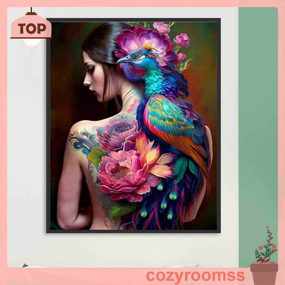 Tranh Đính Đá Kim Cương Toàn Bộ 5D DIY Hình Vẽ Cô Gái Trang Trí Nhà Cửa