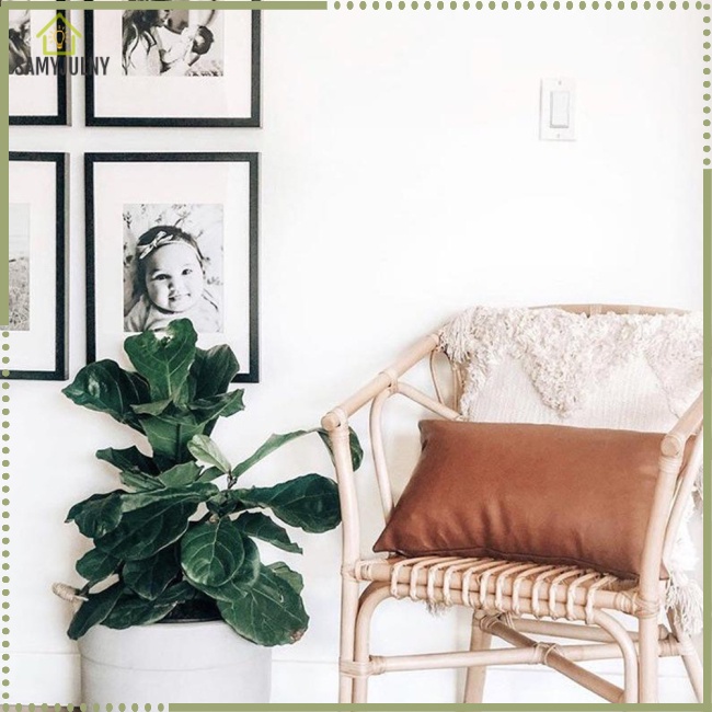 Vỏ Bọc Gối Sofa Bằng Da Màu Trơn Phong Cách Hiện Đại Đơn Giản Trang Trí Phòng Khách / Phòng Ngủ Ốp