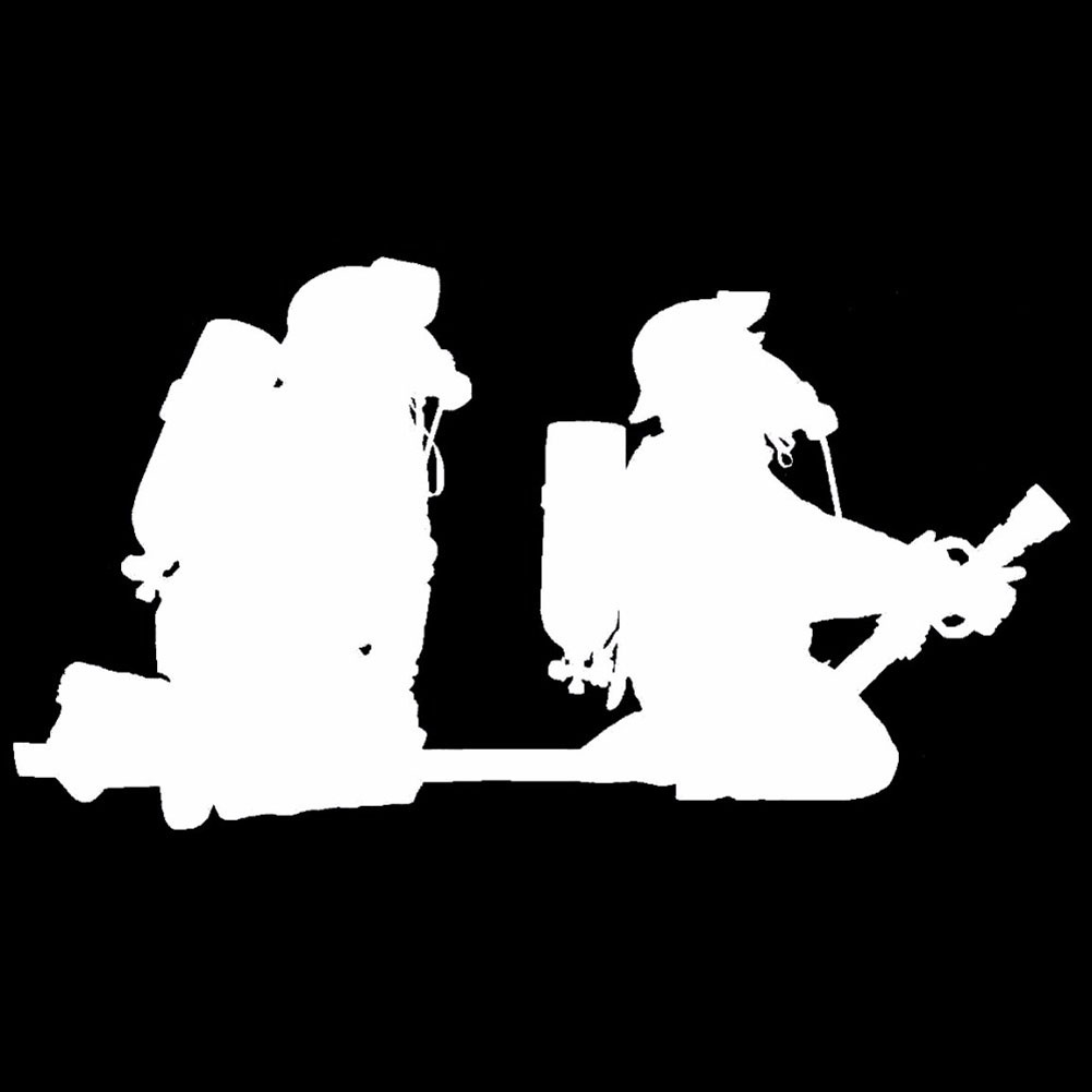 Đề Can Phản Quang PET Hình Lính Cứu Hỏa Hoạt Hình Vui Nhộn Cho Xe Hơi