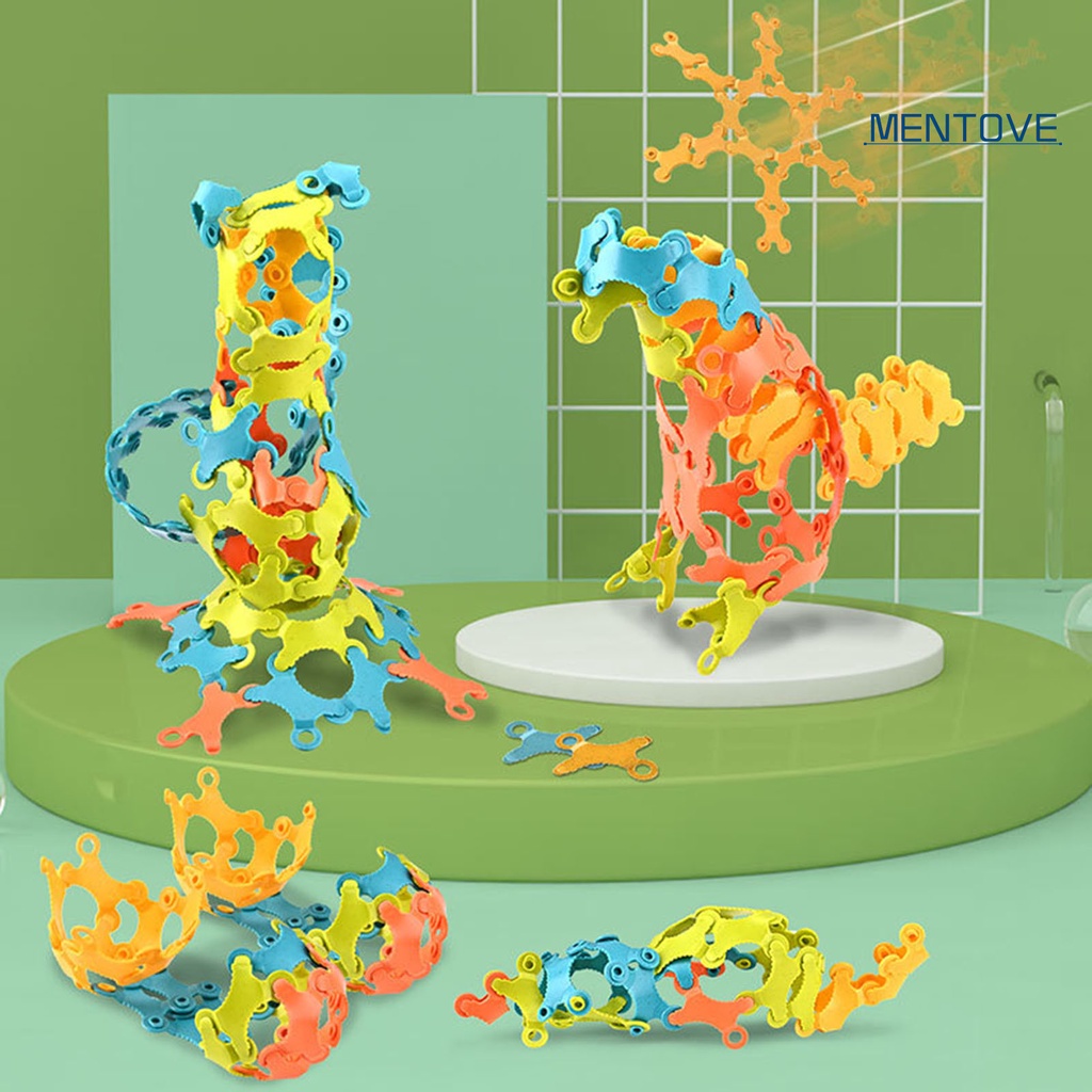 1 Bộ Đồ Chơi Lắp Ráp Bằng Nhựa Mềm Bắt Mắt DIY Cho Bé