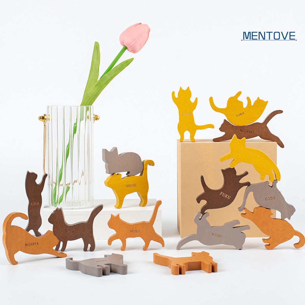 Set 16 Khối Gỗ Đồ Chơi Chồng Lên Nhau Giáo Dục Cho Bé