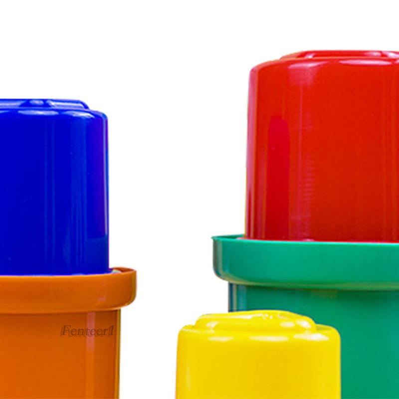 [Fenteer1] Đồ Chơi Cốc Xếp Chồng Nhiều Màu Sắc Giáo Dục Sớm Cho Bé Gồm 5 Cốc Có Thể X