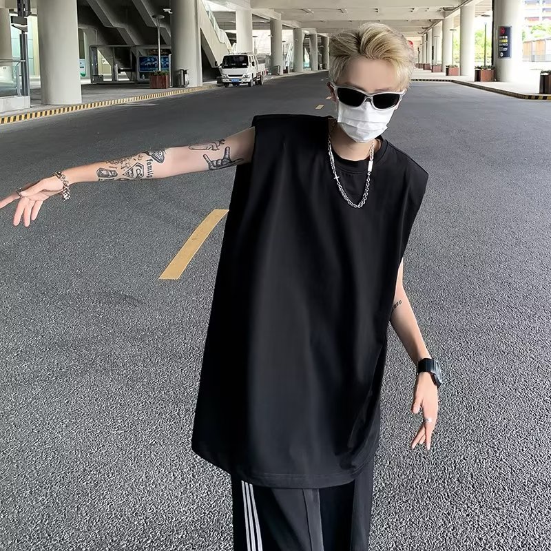 Áo Thun Cotton Sát Nách Dáng Rộng Phong Cách Bóng Rổ Hợp Thời Trang Mùa Hè Cho Nam