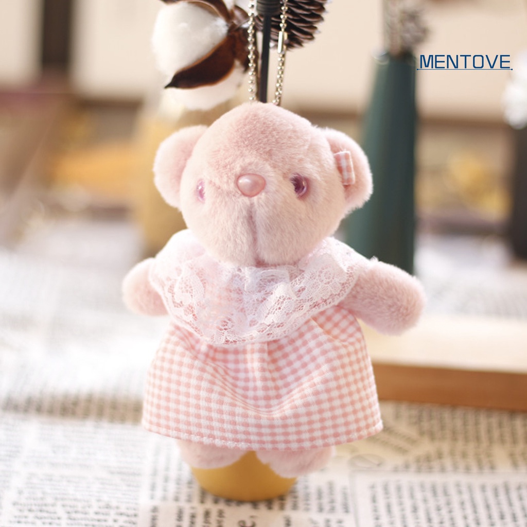 Móc Khóa Gấu Bông 3D Bằng Cotton Mềm Mại 15cm Trang Trí Đa Ứng Dụng