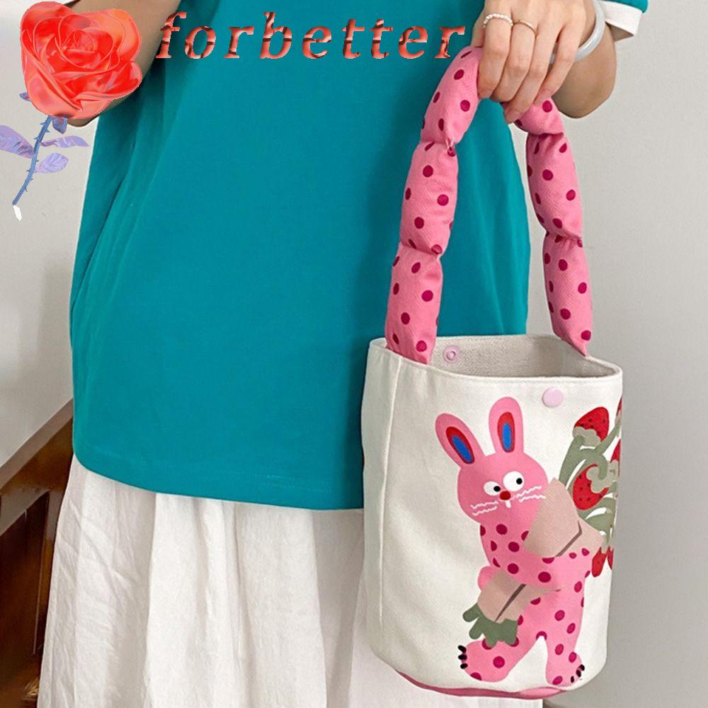 Túi Đựng Mỹ Phẩm / Ví Tiền Cỡ Lớn In Họa Tiết Thỏ / Dâu Tây Phong Cách Hàn Quốc Xinh Xắn Cho Nữ