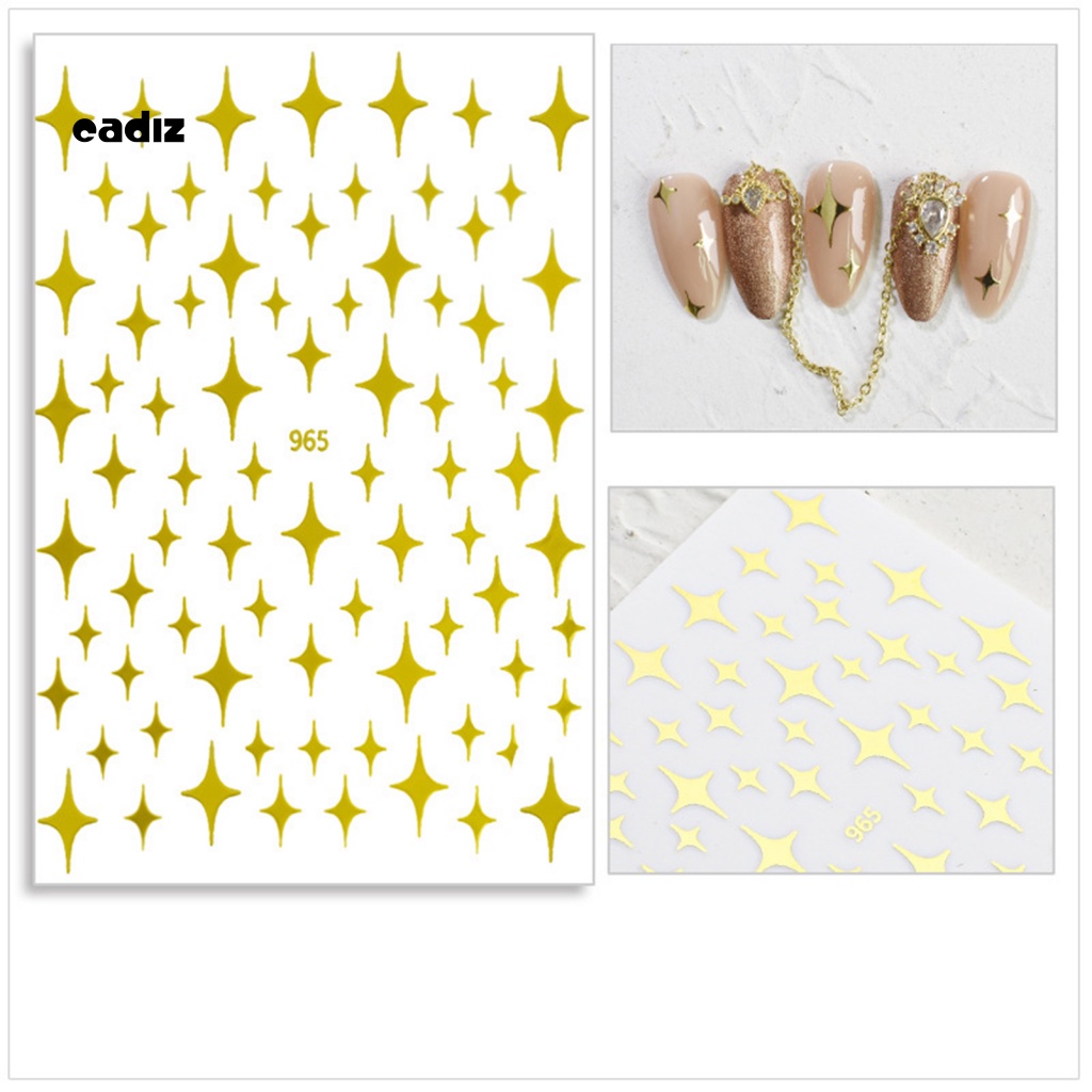 Bộ 7 Miếng Dán Trang Trí Móng Tay 3D Lấp Lánh Dành Cho Nữ