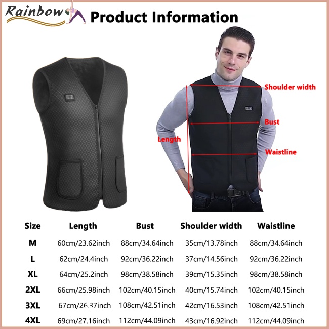 Áo Sưởi Ấm 3 Mức Độ Sưởi Ấm Thông Minh Có Thể Sạc Lại Dành Cho Nam Nữ 16 Zones