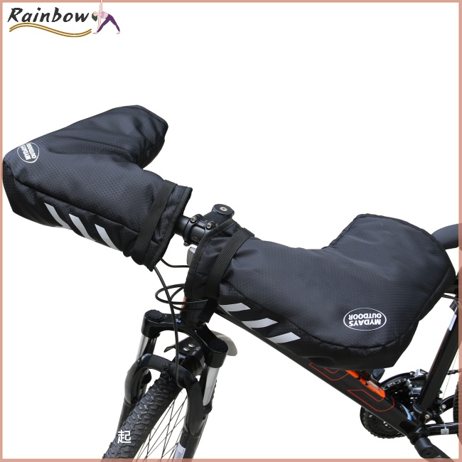 1 Đôi Găng Tay Giữ Ấm Chống Gió Chống Lạnh Thiết Kế Phản Quang An Toàn Dành Cho Xe Đạp Leo Núi