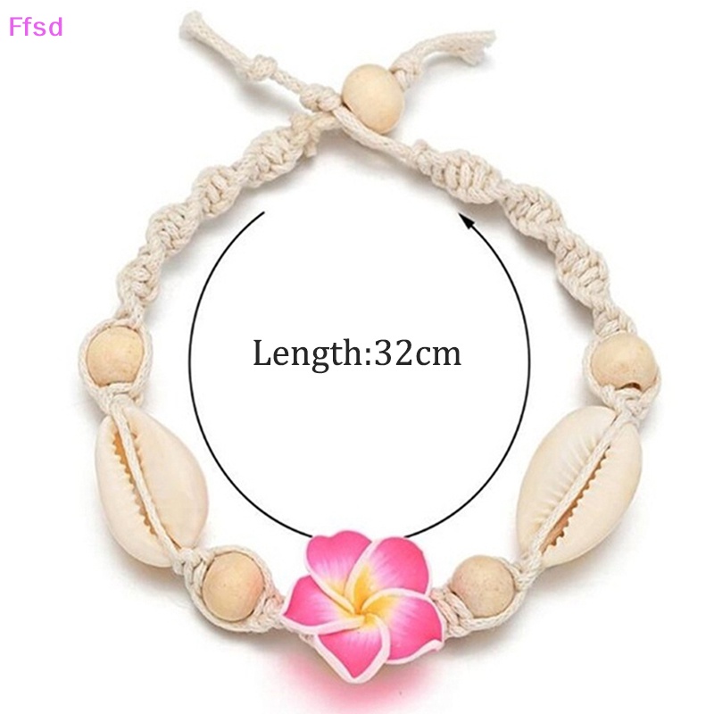 {Ffsd} Lắc Chân Bện Hoa Vỏ Sò Mùa Hè Đi Biển Cho Nữ Bán Chạy