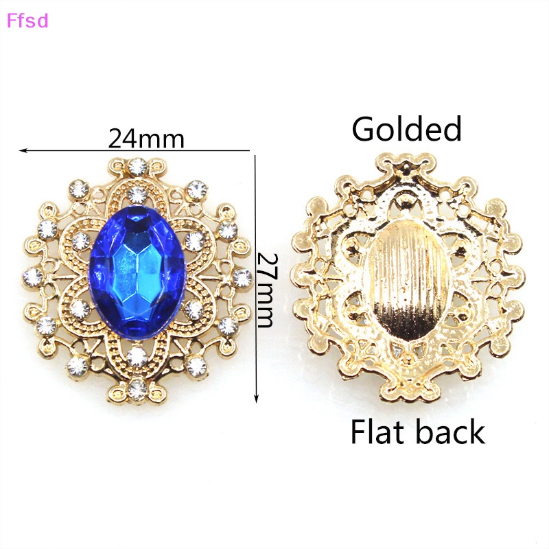 Set 5 Nút Đá Pha Lê 24 * 27MM Làm Trang Sức DIY