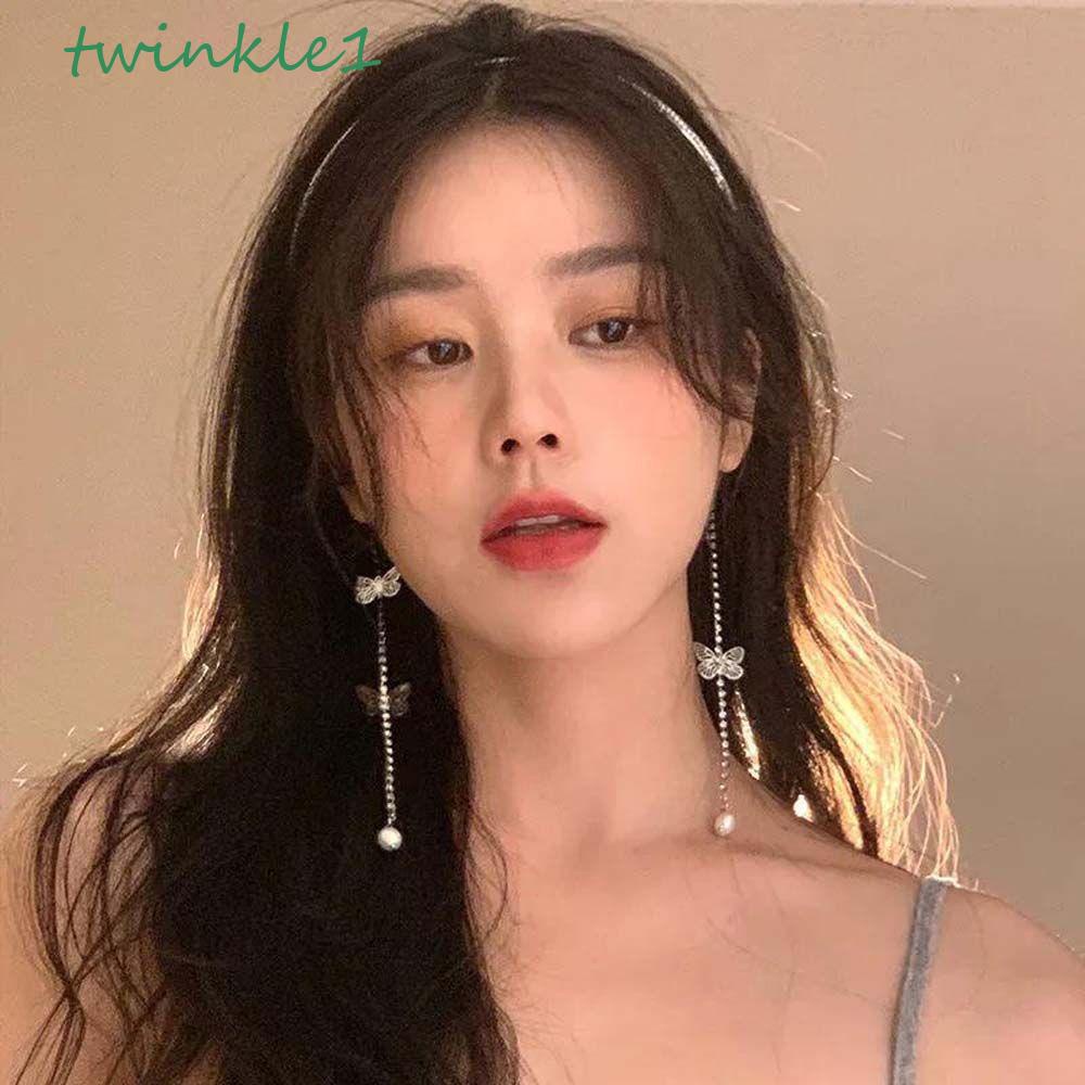 Băng Đô Cài Tóc Đính Tua Rua Phong Cách Retro Đơn Giản Cho Nữ