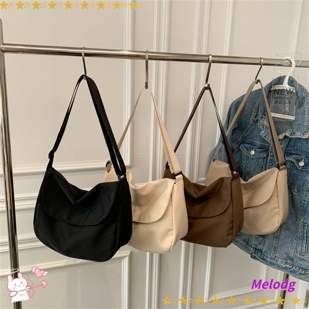 Túi Đeo Vai Bằng Vải Cotton Màu Sắc Đơn Giản