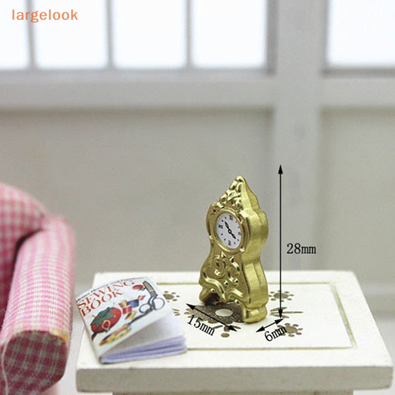 Đồng Hồ Quả Lắc Vàng Mini Tỉ Lệ 1: 12 Trang Trí Nhà Búp Bê diy