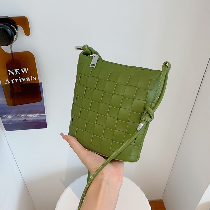 Ielgy Túi Bucket Dệt Thiết Kế Thời Trang Phổ Biến Cho Nữ