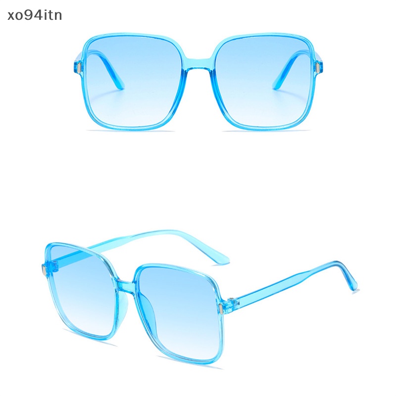 Kính Mát Gọng Vuông Chống Tia UV Màu Sắc Gradient Thời Trang Cho Nữ