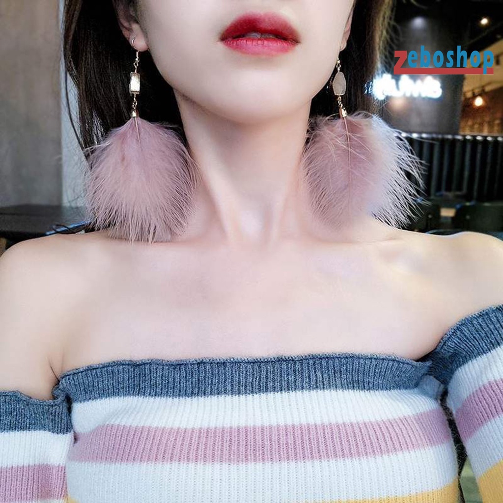 1 Đôi Bông Tai Dáng Dài Đính Pha Lê Giả Thời Trang