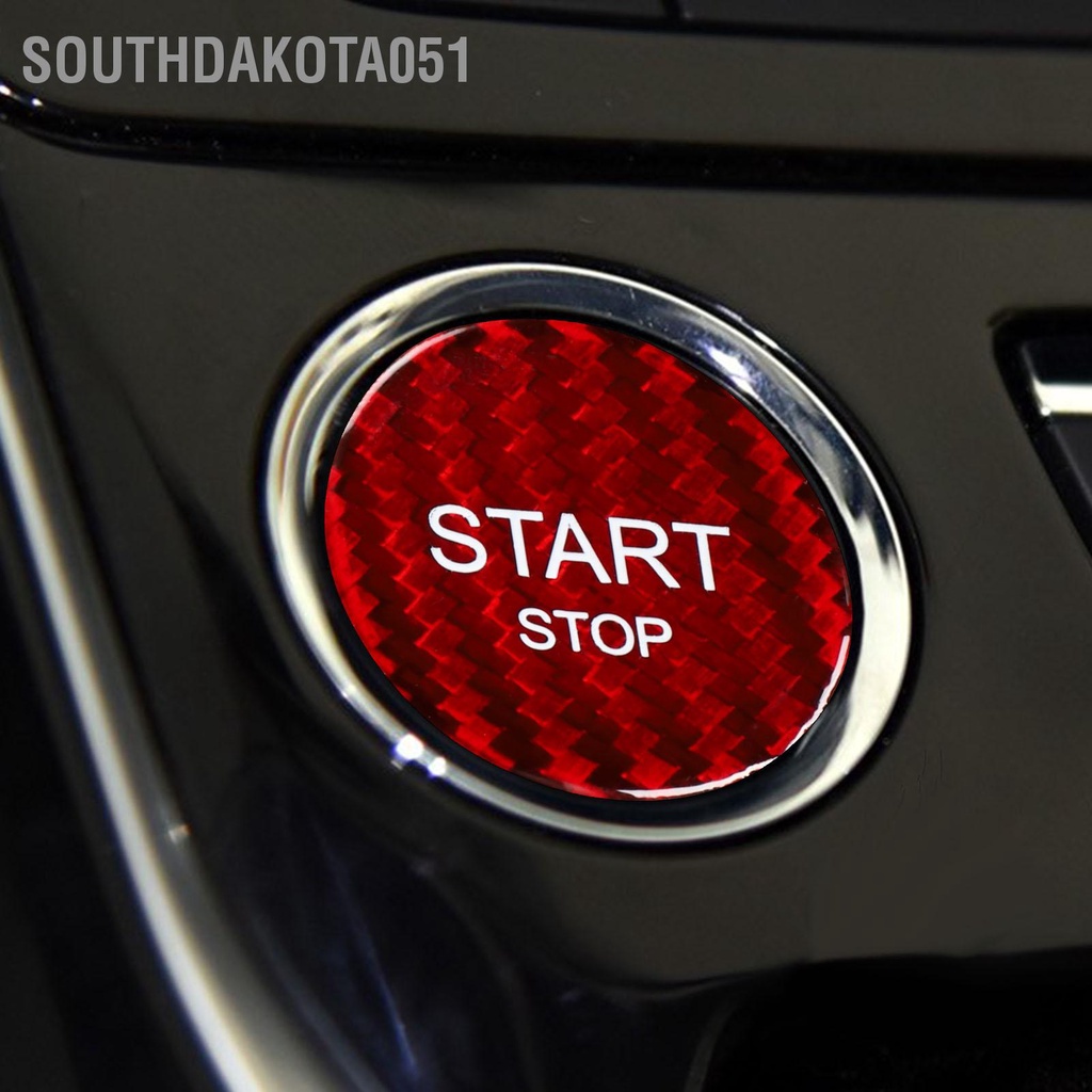 Southdakota051 Động Cơ Bắt Đầu Nút Dừng Công Tắc Bao Sợi Carbon Đánh Lửa Khởi Miếng Dán Thay Thế Cho Xe Đạp Peugeot 408 308S 508
