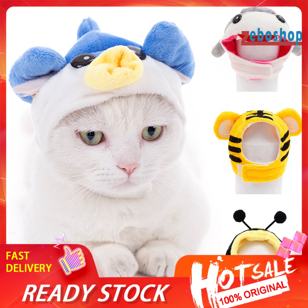 Mũ Đội Đầu Mềm Mại Hình Động Vật Hoạt Hình Đáng Yêu Dành Cho Thú Cưng