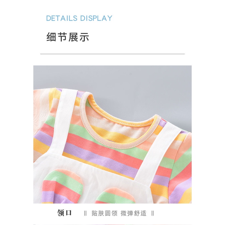 Đầm cotton Mỏng Mùa Hè Tay Ngắn Hàng Mới Năm 2023 Dành Cho Bé Gái