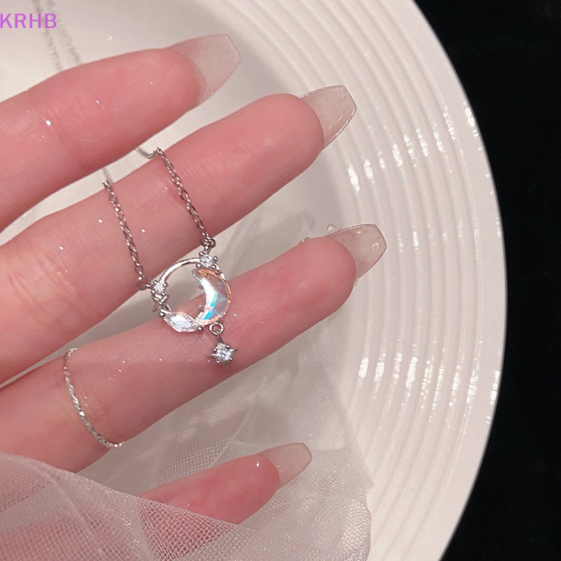 Vòng cổ Mặt Hình Mặt Trăng Màu Bạc Thời Trang Dành Cho Nữ Mới