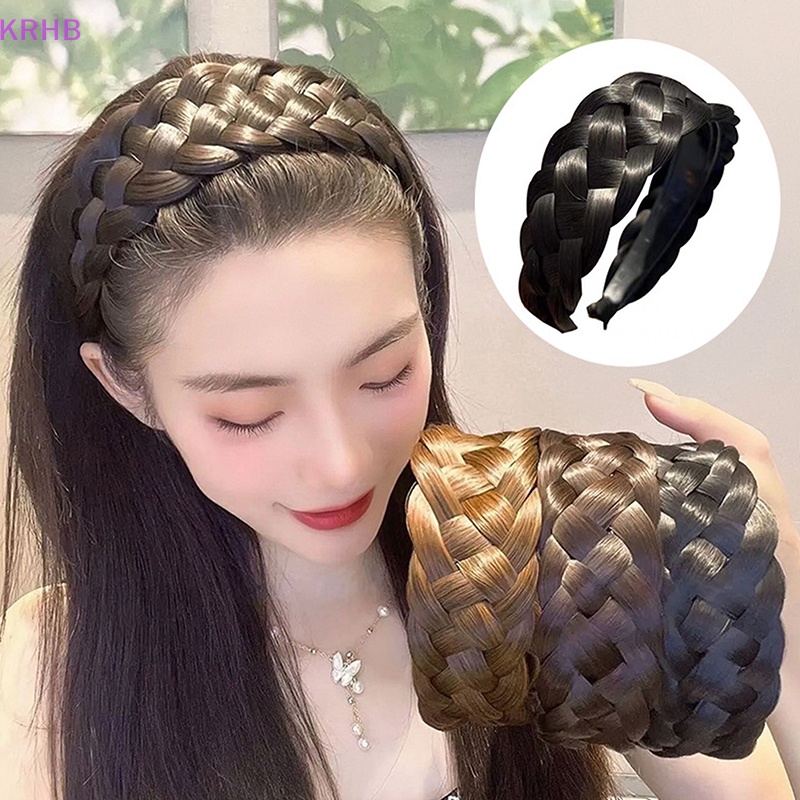 Băng Đô Cài Tóc Giả Dày Bản Rộng Rửa Mặt Trang Điểm Năm Cánh Mới