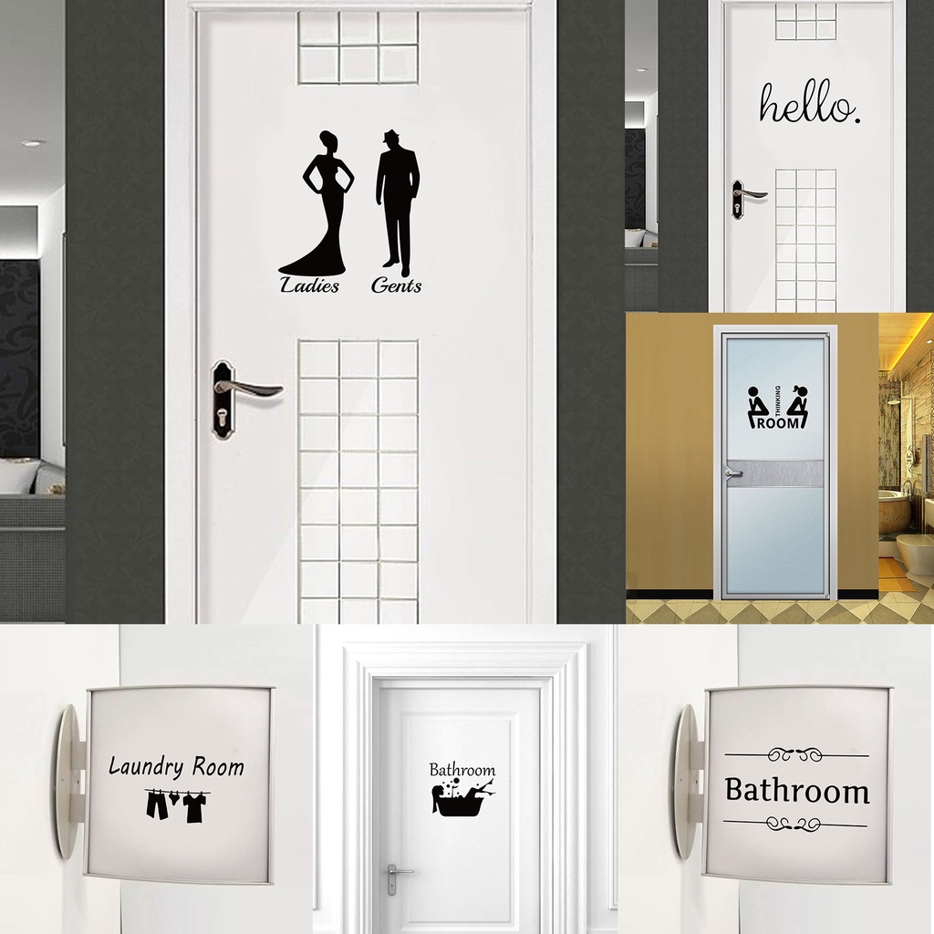 Miếng Dán Tường / Cửa Nhà Tắm Bằng PVC Vinyl Dễ Thương Có Thể Tháo Gỡ