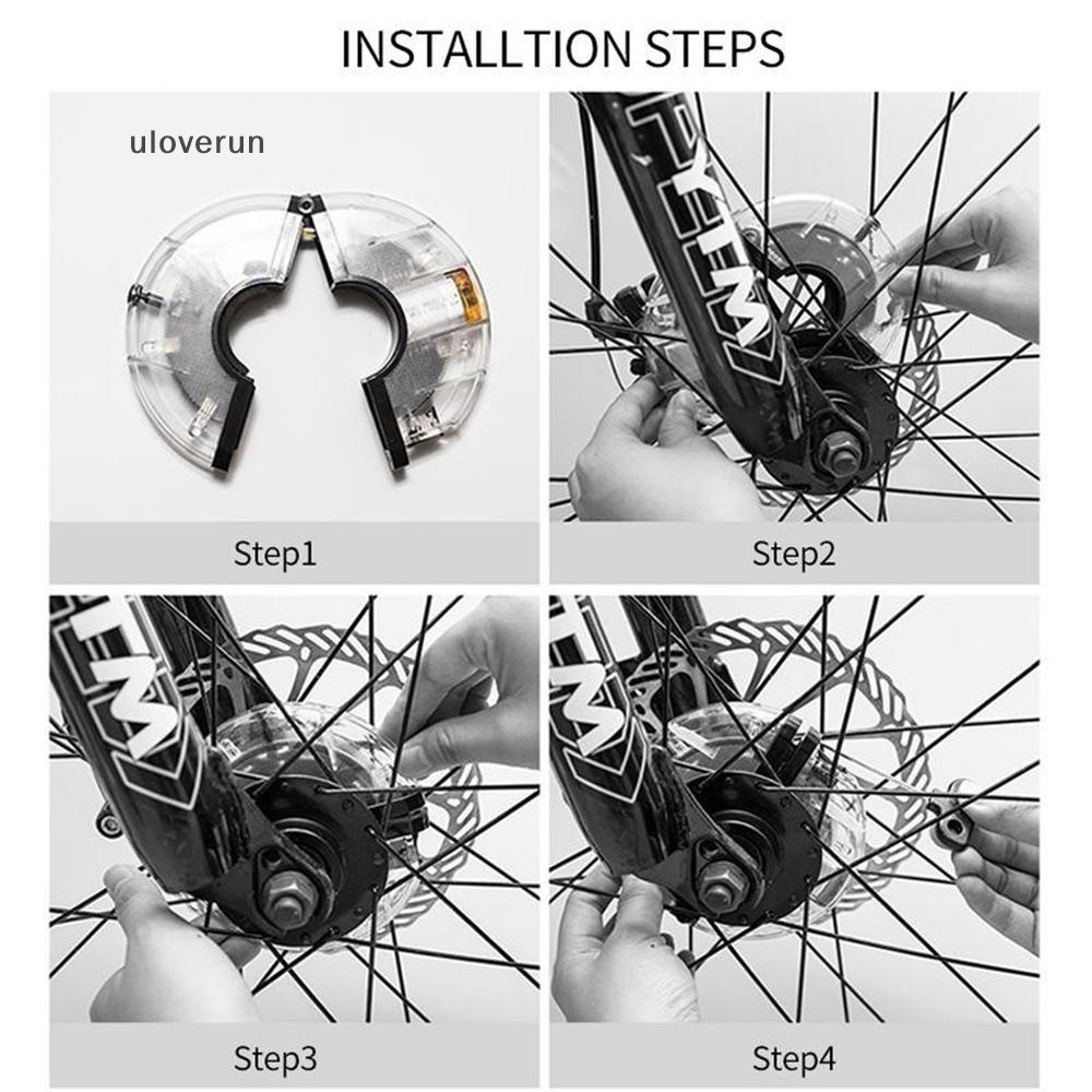 Đèn LED RGB Gắn Bánh Xe Đạp Nhiều Màu Sắc Chống Thấm Nước Kết Nối Cổng Sạc USB