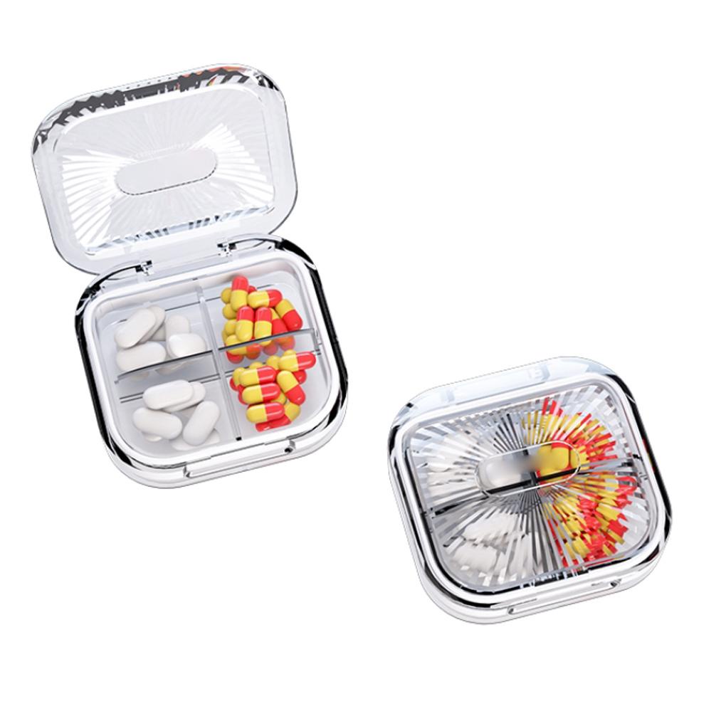 Hộp Đựng Thuốc Màu Trắng Trong Suốt Chia Ngăn Tiện Dụng