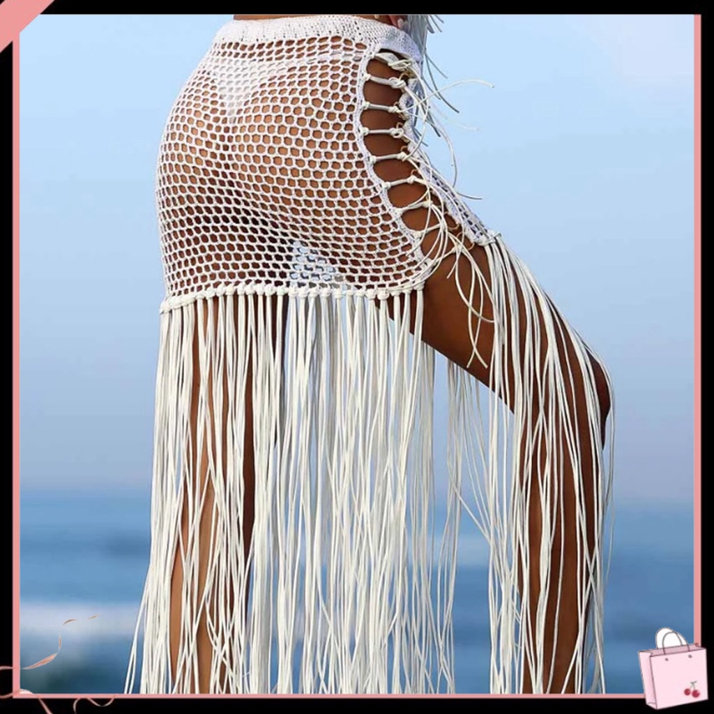 {Soltweter} Khăn Quấn Đi Biển Thiết Kế Đan Móc Thoáng Khí Quyến Rũ Cho Hoạt Động Ngoài Trời