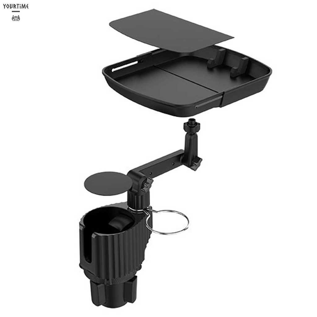 Khay Đựng Thức Ăn Hình Vuông Có Thể Xoay Tiện Dụng Cho Xe Hơi