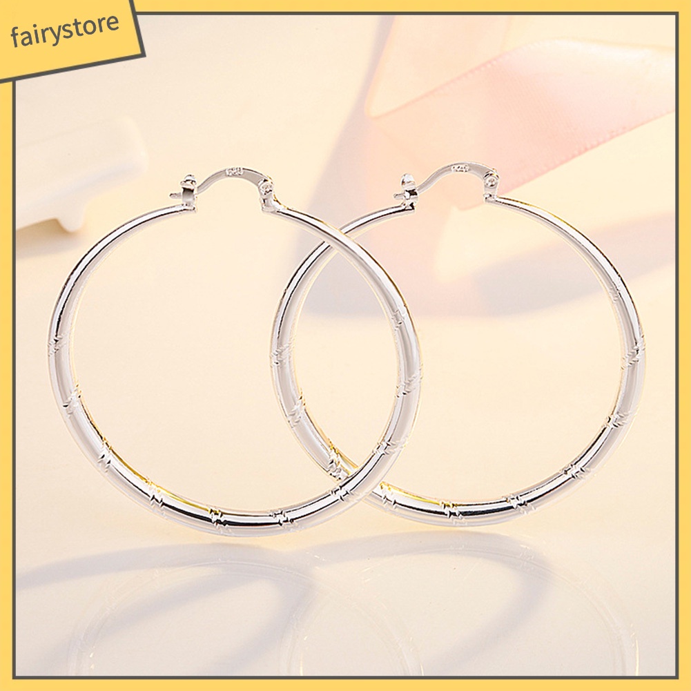 Khuyên Tai Hình Tròn Lớn Phong Cách Cổ Điển Dành Cho Nữ