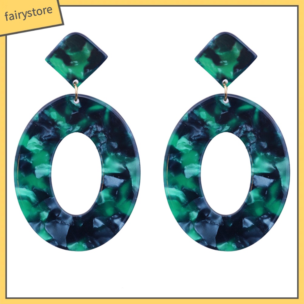 Bông Tai Hình Tròn Họa Tiết Rằn Ri Thời Trang Dành Cho Nữ