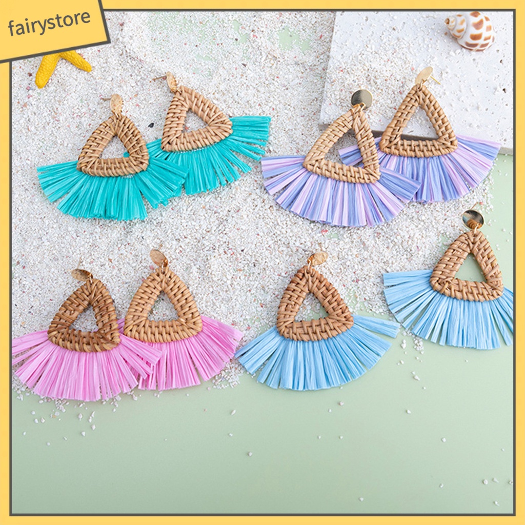 1 Đôi Bông Tai Dáng Dài Phong Cách Boho Thời Trang Cho Nữ