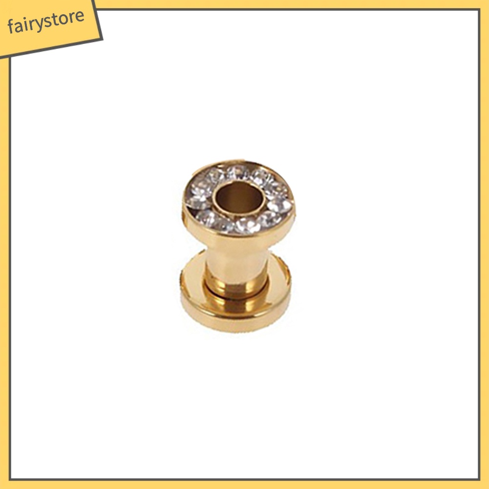 1 Khuyên Xỏ Tai Đính Đá Bằng Thép Không Gỉ