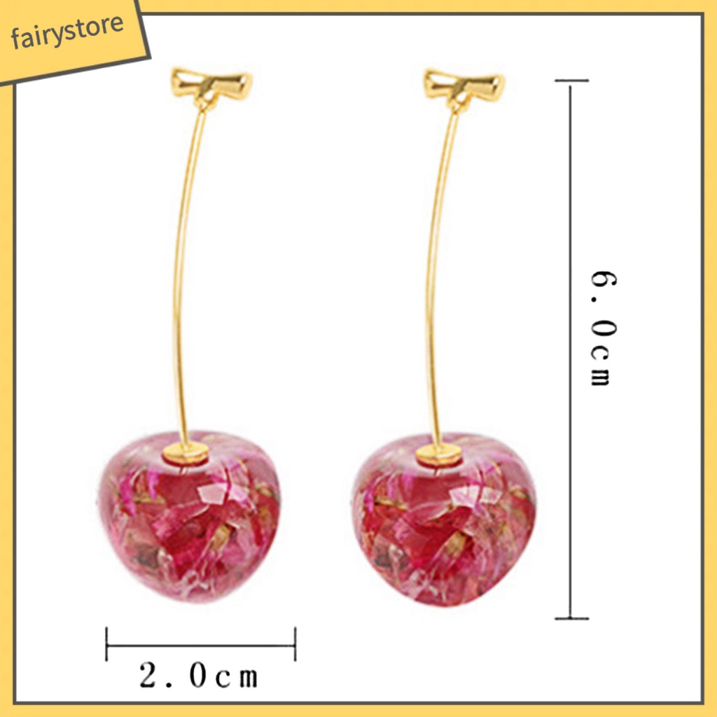 Bông Tai Hình Trái Cherry Tinh Tế Dành Cho Nữ