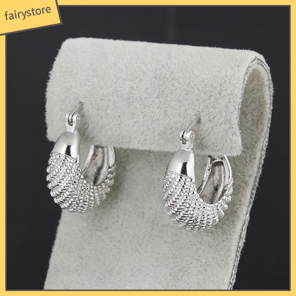 Khuyên Tai Tròn Lớn Mạ Vàng / Bạc Thời Trang Cho Nữ